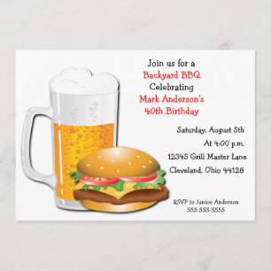 Beer N Cheese Burger Uitnodiging