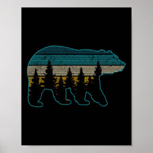 Beer Natuur Grizzly Bruine Zwarte Beer Wandel Jage Poster