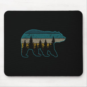 Beer Natuur Grizzly Bruine Zwarte Beer Wandel Wand Muismat