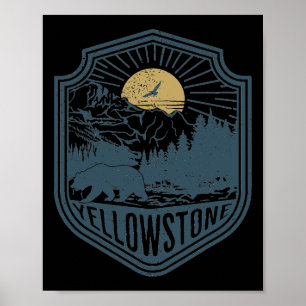 Beer Natuur Yellowstone National Park Poster
