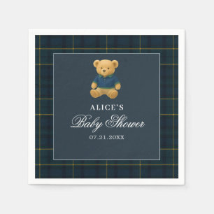 Beer Navy blauw Baby shower Servet