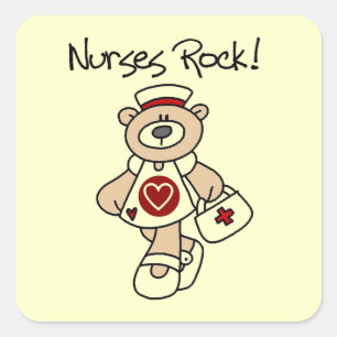 Beer Neurses Rock T-shirts en Gifts Vierkante Sticker