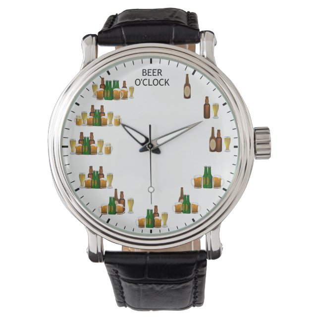 Beer O-klok Funny Beer Time Horloge (Voorkant)