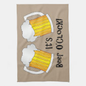 Beer O'Clock Drôle Anniversaire BBQ Serviette (Vertical)