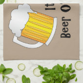 Beer O'Clock Funny Verjaardagsfeest BBQ Handdoek (Gevouwen)