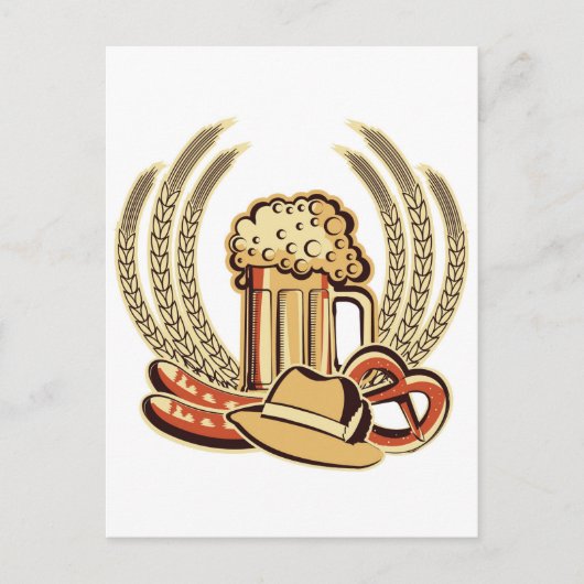 Beer Oktoberfest Graphic Briefkaart (Voorkant)