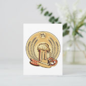 Beer Oktoberfest Label Grafisch Briefkaart (Staand voorkant)