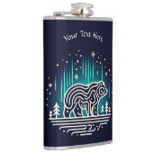 Beer onder Aurora Lights Heupfles (Rechts)