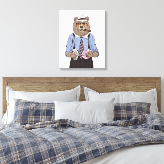 Beer ontbijt canvas afdruk (Insitu (Slaapkamer))