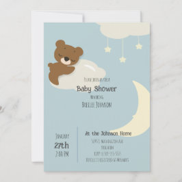 Beer op Cloud Baby shower Invitation