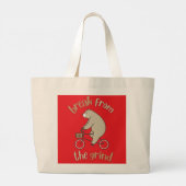 Beer op de fiets BFTG Grote Tote Bag (Achterkant)