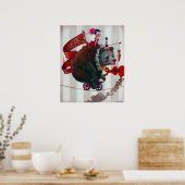 "Beer op een bike" Poster (Keuken)