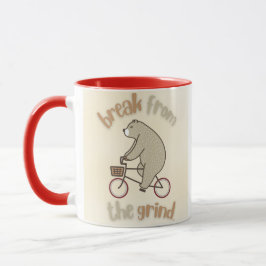 Beer Op Een Fiets Koffiemok Mok