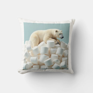 beer op een stapel marshmallows kussen