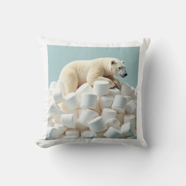 beer op een stapel marshmallows kussen (Voorkant)
