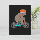 beer op fietsenfietsen beer bedankkaart (Staand voorkant)