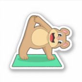 Beer op Yoga Fitness Sticker (Voorkant)