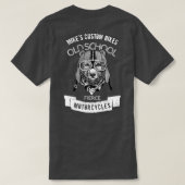 BEER Oude School Fierce-motorfietsen T-shirt (Design achterkant)