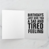 BEER OVER DE HILL FUNNY OVERGEZIEN BIRTHDAY KAART (Binnen)