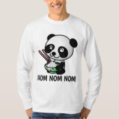 Beer PANDA EAT MET CHOPSTICKS T-Shirts (Voorkant)