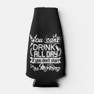 Beer Party Drink Humor Typografie Gepersonaliseerd Flesjeskoeler