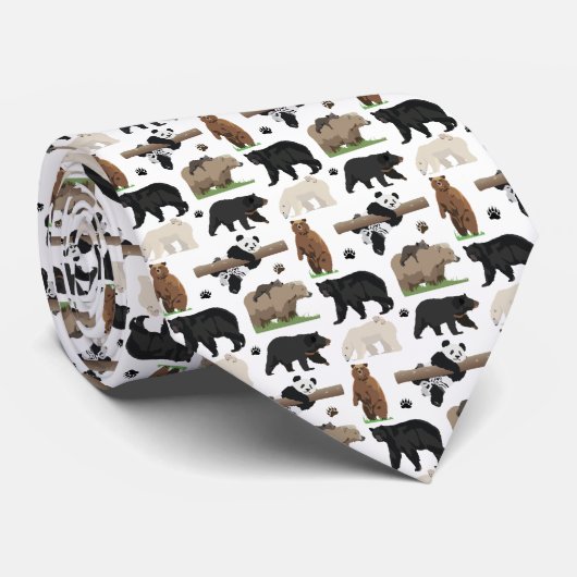 Beer Patroon Stropdas (Opgerold)