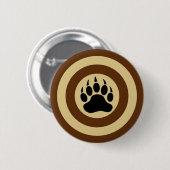 Beer Paw in Super Hero Shield Ronde Button 5,7 Cm (Voorkant /achterkant)