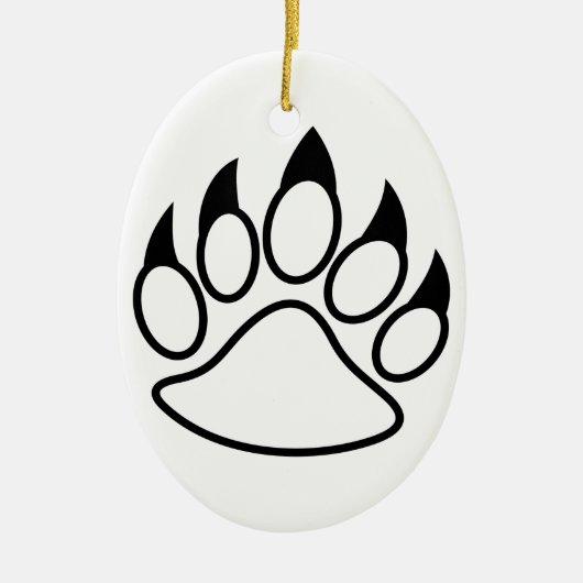 Beer Paw Keramisch Ornament (Voorkant)