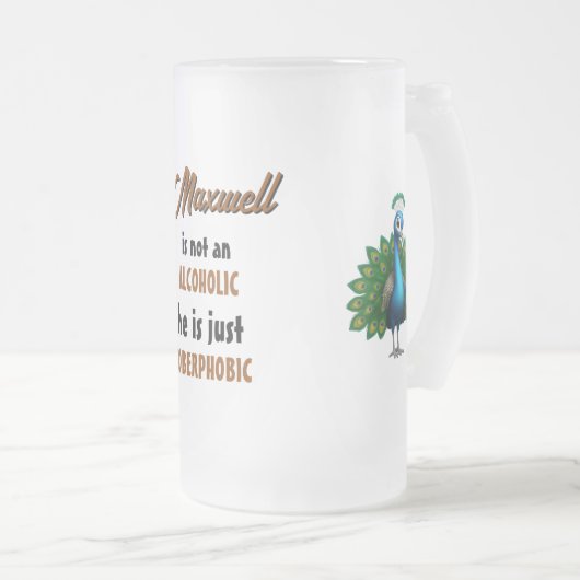 Beer Peacock Frosted Mug (Devant droit)