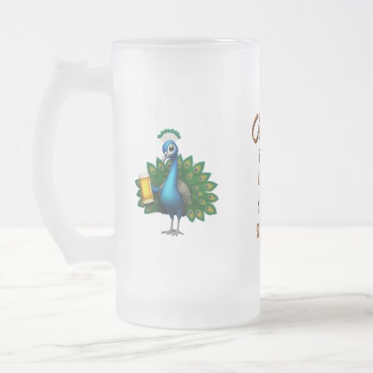 Beer Peacock Frosted Mug (Gauche)