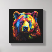 Beer penseelstreek canvas afdruk (Voorkant)