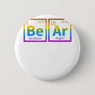 Beer Periodic Table Gay Beer LGBT Pride Rainbow Fo Ronde Button 5,7 Cm