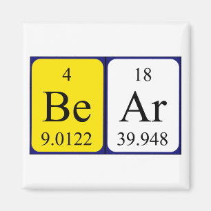 Beer periodieke lijstnaam magneet