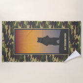 Beer Permanent en Camo Beach Towel Strandlaken (Voorkant)