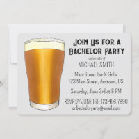 Beer Pint Glass Bachelor Party Stag