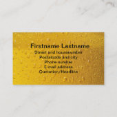 Beer Pint Visitekaartje (Achterkant)