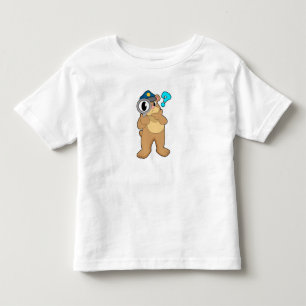 Beer Politieagent Vergrootglas Kinder Shirts