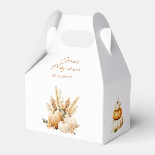 Beer Pompoen Barly Wachten Baby ShowerFavor Box Bedankdoosjes (Achterkant)