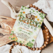 Beer Pompoen herfst Baby shower Kaart