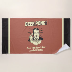 Beer Pong: Bewijs van alcohol en sportmix Strandlaken