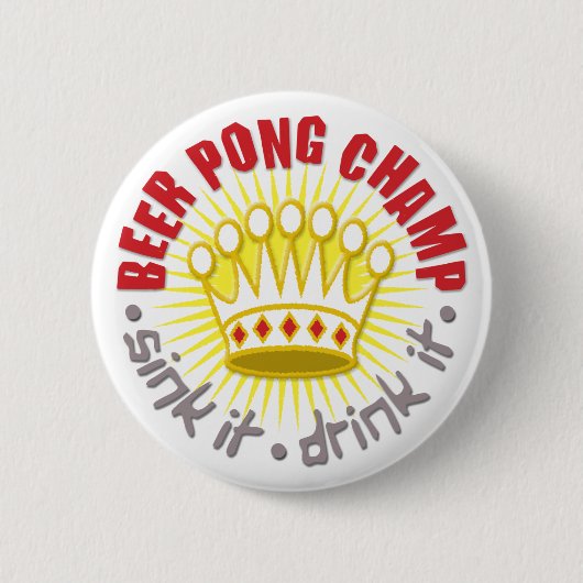 Beer Pong Champ Button (Voorkant)