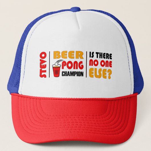 Beer Pong Champ Trucker Hat Pet (Voorkant)