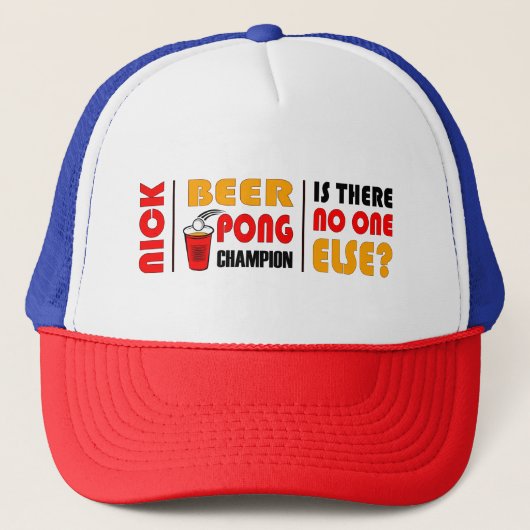 Beer Pong Champ Trucker Hat Trucker Pet (Voorkant)