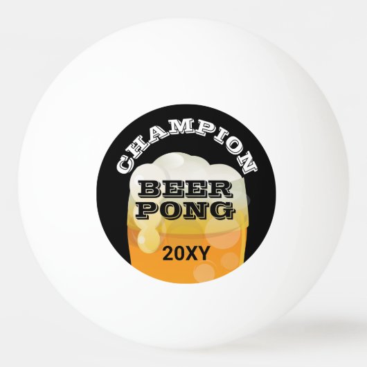 Beer Pong Champion Dated Pingpongballen (Voorkant)