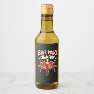Beer Pong Champion Ping Pong Drink Wijn Etiket
