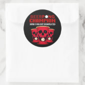 Beer Pong Champion Ronde Sticker (Tas)