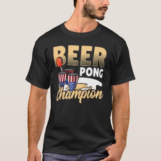 BEER PONG CHAMPION T-SHIRT (Voorkant)