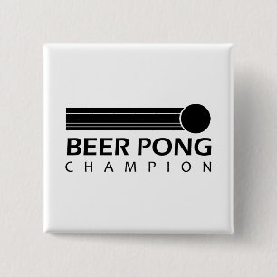 Beer Pong Champion Vierkante Button 5,1 Cm