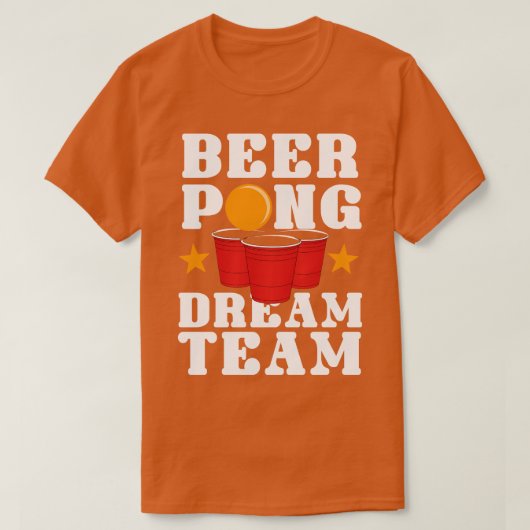 Beer Pong Dream Team T-shirt (Design voorkant)
