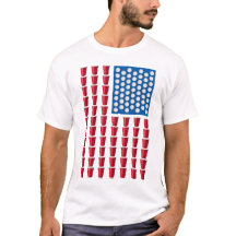 Beer Pong Drink Game American Flag